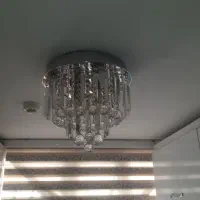 لوستر شیشه ای ریموت داردیوارکوب برنز