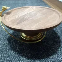 شیرینی خوری چوبی پایه طلایی نونو