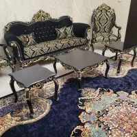 مبل سلطنتی ۹نفره چراغان با جلومبلی وعسلی تمام راش|مبلمان خانگی و میز عسلی|بهارستان, |دیوار