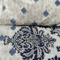 پارچه ملافه ست رنگ سرمه ای وکرم|رختخواب، بالش، پتو|اردبیل, |دیوار