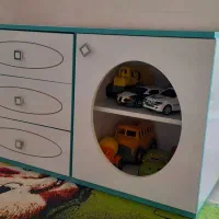 تخت کودک و نوجوان دومنظوره همراه باکمد و تشک تخت|تخت و سرویس خواب|اردبیل, |دیوار