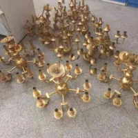 خریدار لوستر برنزی و اینه شمعدان برنزی