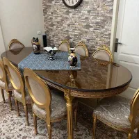 مبل سلطنتی ۹ نفره + میزناهارخوری|مبلمان خانگی و میز عسلی|تهران, پرستار|دیوار