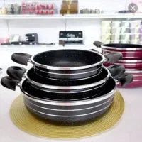 ماهیتابه 3تایی چدن دودسته وتک دسته