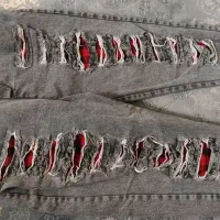 شلوار بگو زاپ دار دمپا و کمر کش
