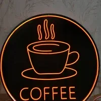 تابلو نئون شات قهوه|ریسه و چراغ تزئینی|کرمان, |دیوار