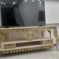 میز تلوزیون تمام برنج و تلوزیون ۵۰ اینچ و یک|تلویزیون و پروژکتور|نسیمشهر, |دیوار