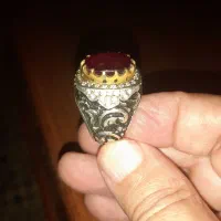 انگشتر نقره  یاقوت معدنی واصل