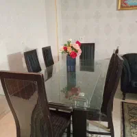 میزغذاخوری شیشه ایی ۸نفره