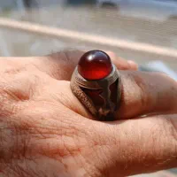 عقیق سرخ گیلاسی کهنه رکاب ممی