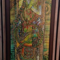 تابلو نقاشی روی بوم با رنگ آکرلیک