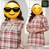 بلوز چهارخونه / نخ وارداتی/ خنک / تخفیف تابستانی