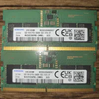 دو عدد رم 8 گیگ لپتاپی DDR5 سامسونگ 5600MHZ