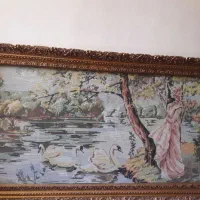 تابلو دست دوز قاب چوب وفلزی