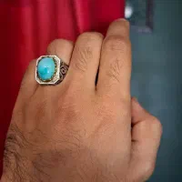 انگشتر نقره‌ ، سنگ فیروزه