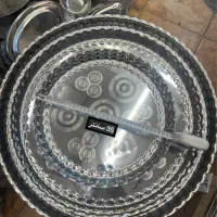 سینی استیل کنگره ای ۷ تیکه|ظروف سرو و پذیرایی|شیراز, بازار|دیوار