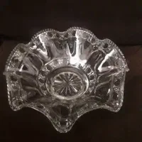 ظرف کریستال اصل و قدیمی لب تیله ای