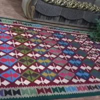 گلیم دست بافت نو نو نخ پشم|گلیم، جاجیم، گبه|شیراز, تندگویان|دیوار