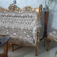 مبل سلطنتی چوبی ۹ نفره با میز|مبلمان خانگی و میز عسلی|مشهد, شهید فرامرز عباسی|دیوار
