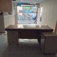 میز، پنج تیکه ال شکل همراه باشیشه رو میز|دفتر کار|سبزوار, قائم|دیوار