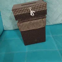 جا دستمال کاغذی و سطل اشغالی