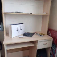 لوازم چوبی پاتختی تخت دراور و آینه با کتابخانه|تخت و سرویس خواب|تهران, شهرک ولیعصر شمالی|دیوار