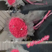 گل رز ربانی جاویدان/گل روبانی/پک ولنتاین/باکس گل
