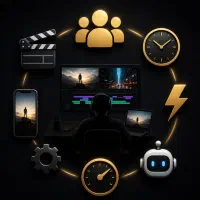 استخدام ادیتور ویدیو (موبایل یا سیستم)