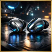 قم کف چین ایرپادهنزفری بلوتوث اسپیکر پاوربانکهدفون