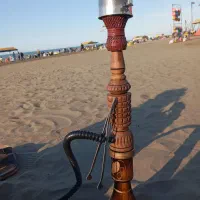 قلیون چوبی با تمام وسایل