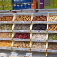 قفسه عطاری خشکبار حبوبات ادویه آجیل تخمه