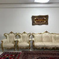مبل سلطنتی  9 نفره همراه عسلی|مبلمان خانگی و میز عسلی|ایلام, |دیوار