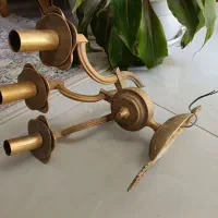 لوستر دیوارکوب دیواری برنجی سنگین آب طلا کاری شده|لوستر و چراغ آویز|مشهد, هنرستان|دیوار