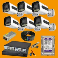 دوربین مداربسته 5mp امنیت بالا،نگرانی کمتر/پک کامل|دوربین مداربسته|ساوه, |دیوار