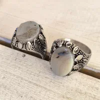 انگشتر استیل مردانه سنگ شیشه|بدلیجات|تهران, جیحون|دیوار