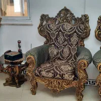 دو دست مبلمان سلطنتی 9و7 نفره همراه میزعسلی|مبلمان خانگی و میز عسلی|ماسال, |دیوار