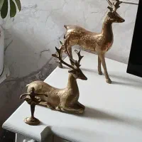 اسب شیرینی خوری برنز و۲تا گوزن سطل ودستمال سنگین|کلکسیون اشیاء عتیقه|اسلام‌شهر, شهرک سالور|دیوار