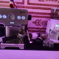 اسپرسو ساز نیمه صنعتی و اسیاب و تمامی تجهیزات