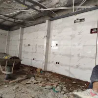 کاشی کاری دوغابی راه پله بغل پله موزاییک