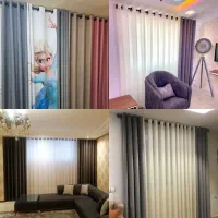 پرده آماده و فوری پانچی مینیمال زبرا ورتیکال|پرده، رانر، رومیزی|قزوین, |دیوار