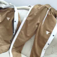 ست بلوز و شلوار زمستونی گرم رنگ قهوه ای روشن