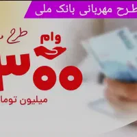 وام مهربانی ۳۰۰ میلیونی ۸۳تومان تعدادمحدود
