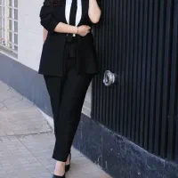 کت وشلوار مشکی عروسکی همراه کراوات نونو