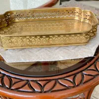 سینی برنجی پذیرایی لبه دار مارک MAPCO|ظروف سرو و پذیرایی|تهران, کوهک|دیوار