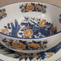 قاب و قدح قلم آبی، بسیار قدیمی، سایز بزرگ