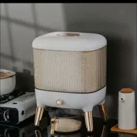 جا برنجی شفاف 10 کیلویی دکمه‌دار|ظروف نگهدارنده، پلاستیکی، یک‌بارمصرف|سیرجان, |دیوار