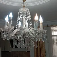 دوعددلوستر تمام کریستال ۱۲و۶شاخه