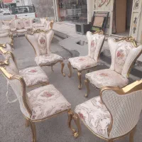 مبل ۹نفره نهارخوری ۸نفره با چوب راش فرانسوی|مبلمان خانگی و میز عسلی|کرج, اخگرآباد|دیوار