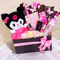 گل روبانی و باکس هدیه