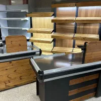 قفسه فلزی و چوبی و میز هایپری